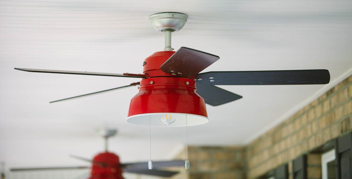 Ceiling fans provide modern farmhouse inspiration