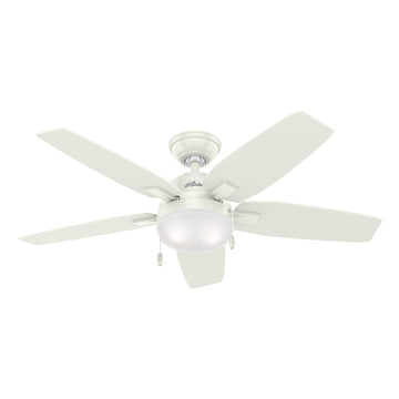 46 inch Antero with LED Light Ceiling Fans Hunter Fresh White - Light Gray Oak 