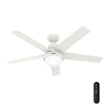 Aerodyne with LED Light 52 Inch-Smart Ceiling Fans Hunter Fresh White - Fresh White 