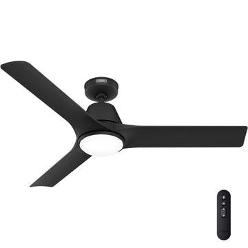 Aeronaut Outdoor SIMPLEconnect with LED Light 52 inch - Smart Ceiling Fans Hunter Matte Black - Matte Black 