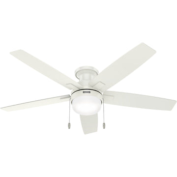 Anisten Low Profile with LED Light 52 inch Ceiling Fans Hunter Fresh White - Fresh White 