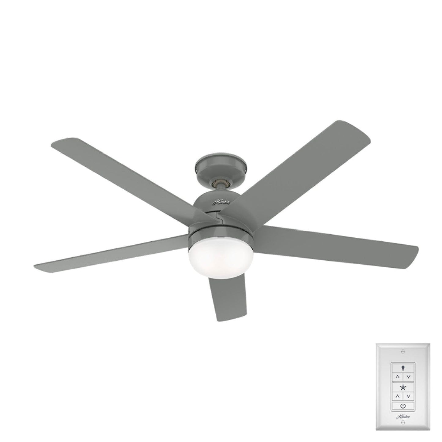 Anorak Outdoor with LED Light 52 inch Ceiling Fans Hunter Quartz Grey - Quartz Grey 