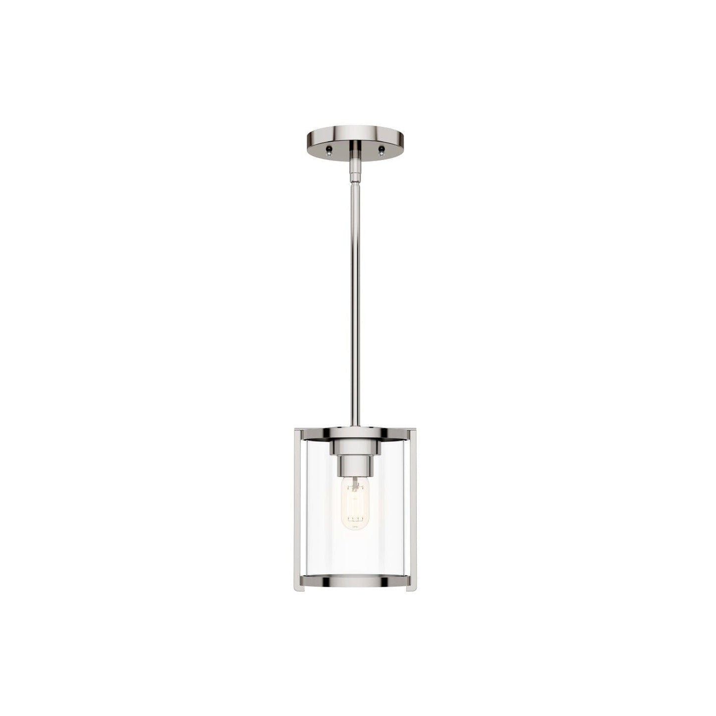 Astwood 1 Light Mini Pendant Lighting Hunter Polished Nickel - Clear 