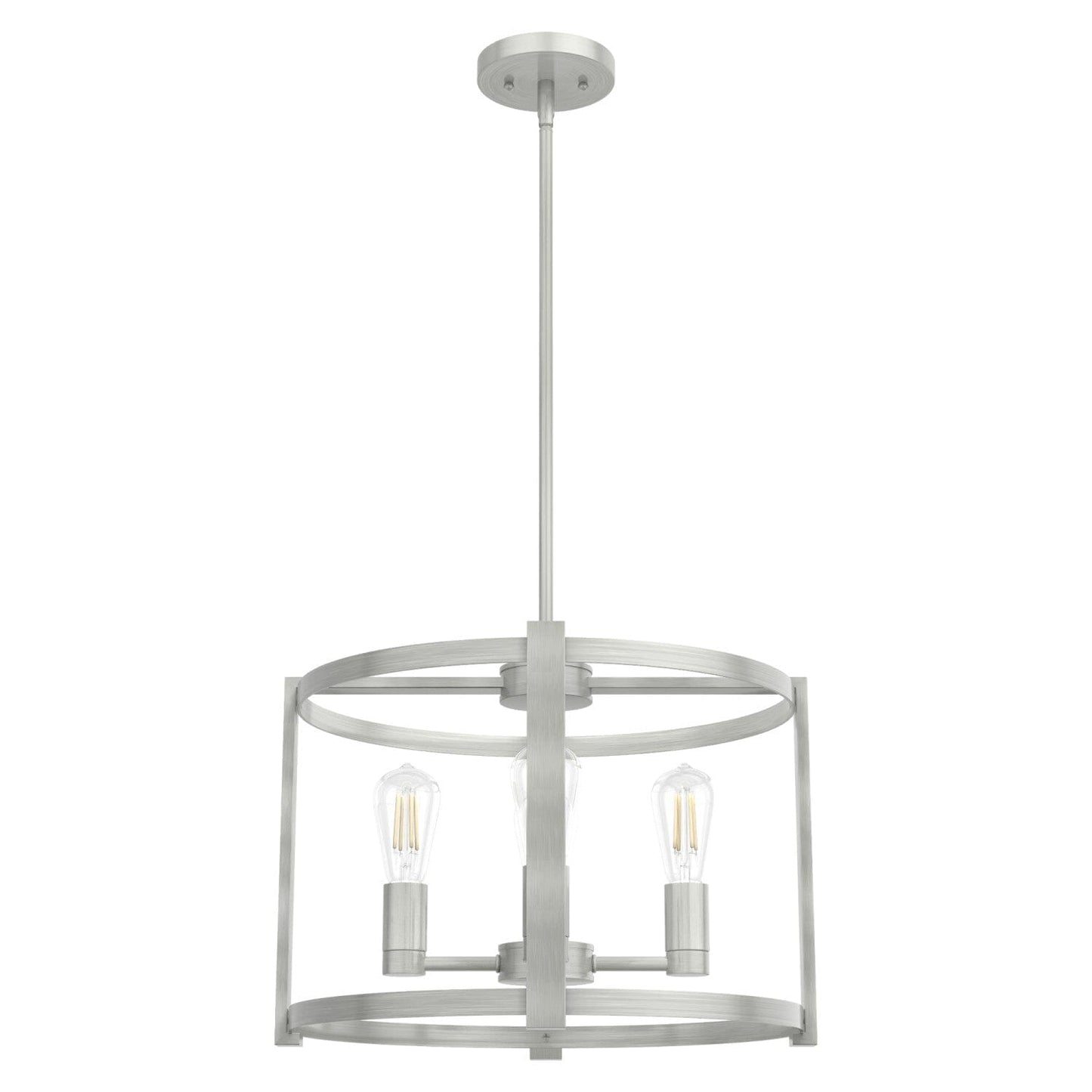 Astwood 4 Light Chandelier 18 Inch Lighting Hunter Brushed Nickel - Clear 