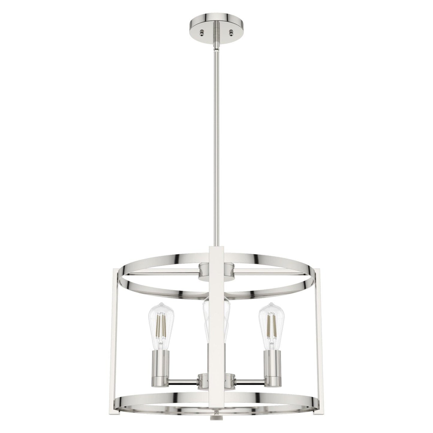 Astwood 4 Light Chandelier 18 Inch Lighting Hunter Polished Nickel - Clear 