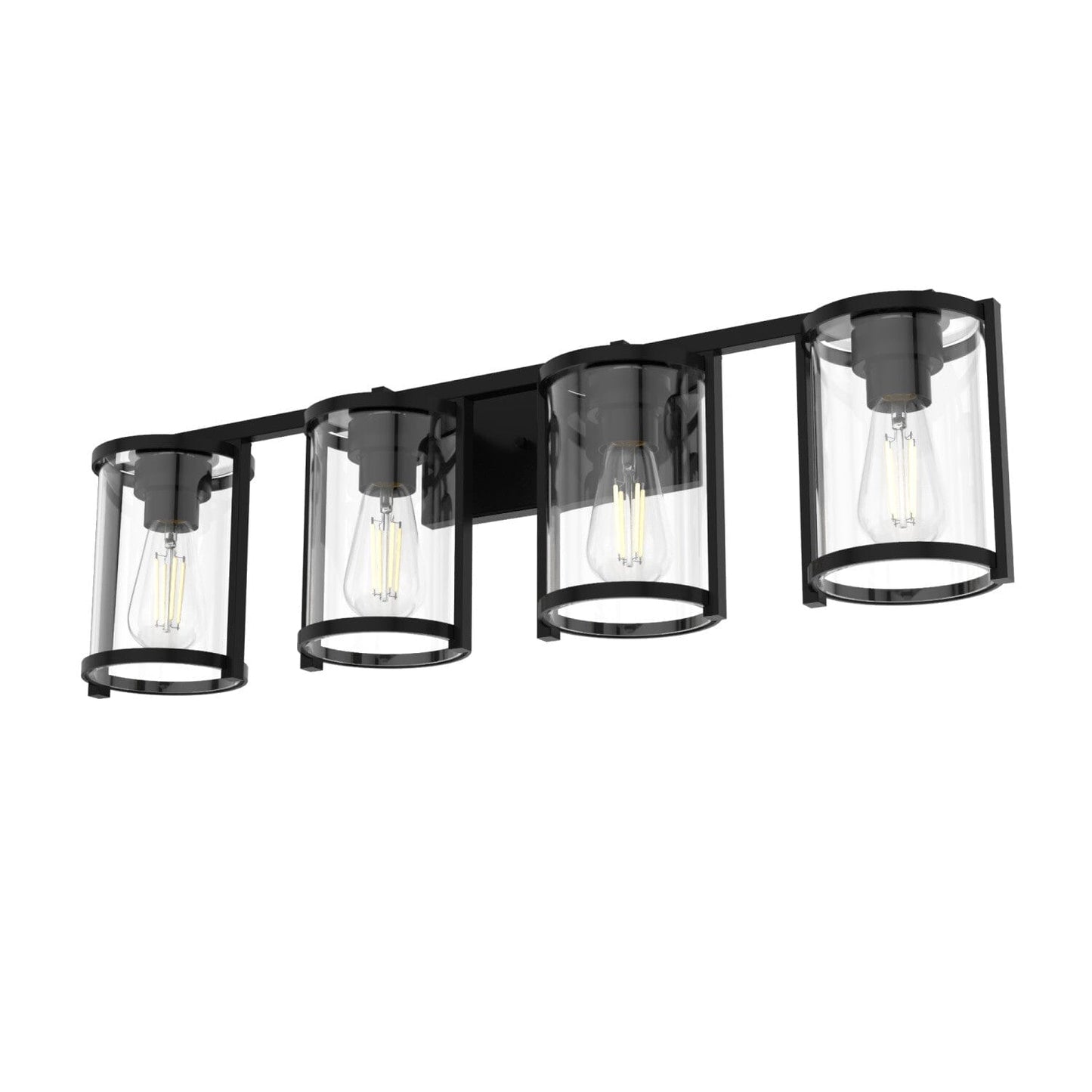 Astwood 4 Light Vanity Lighting Hunter Matte Black - Clear 