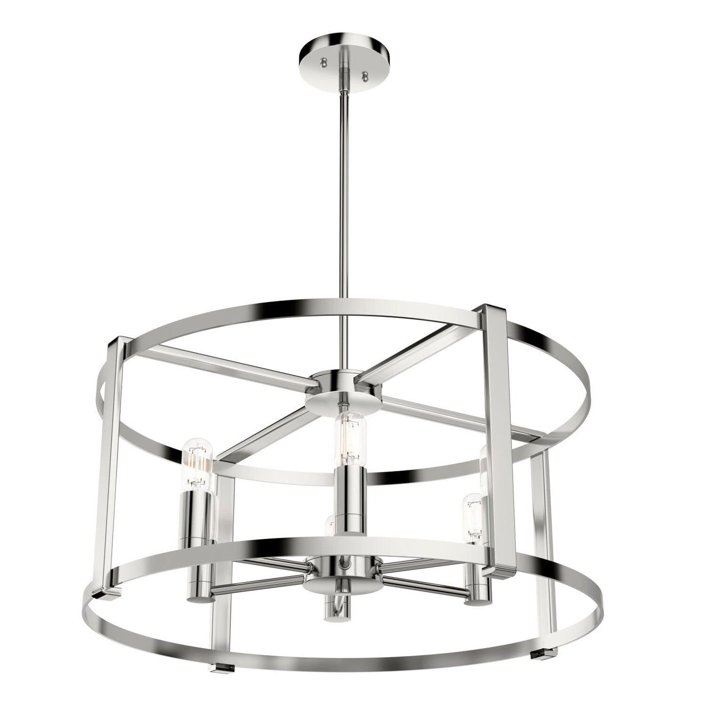 Astwood 6 Light Chandelier Lighting Hunter Polished Nickel - Clear 