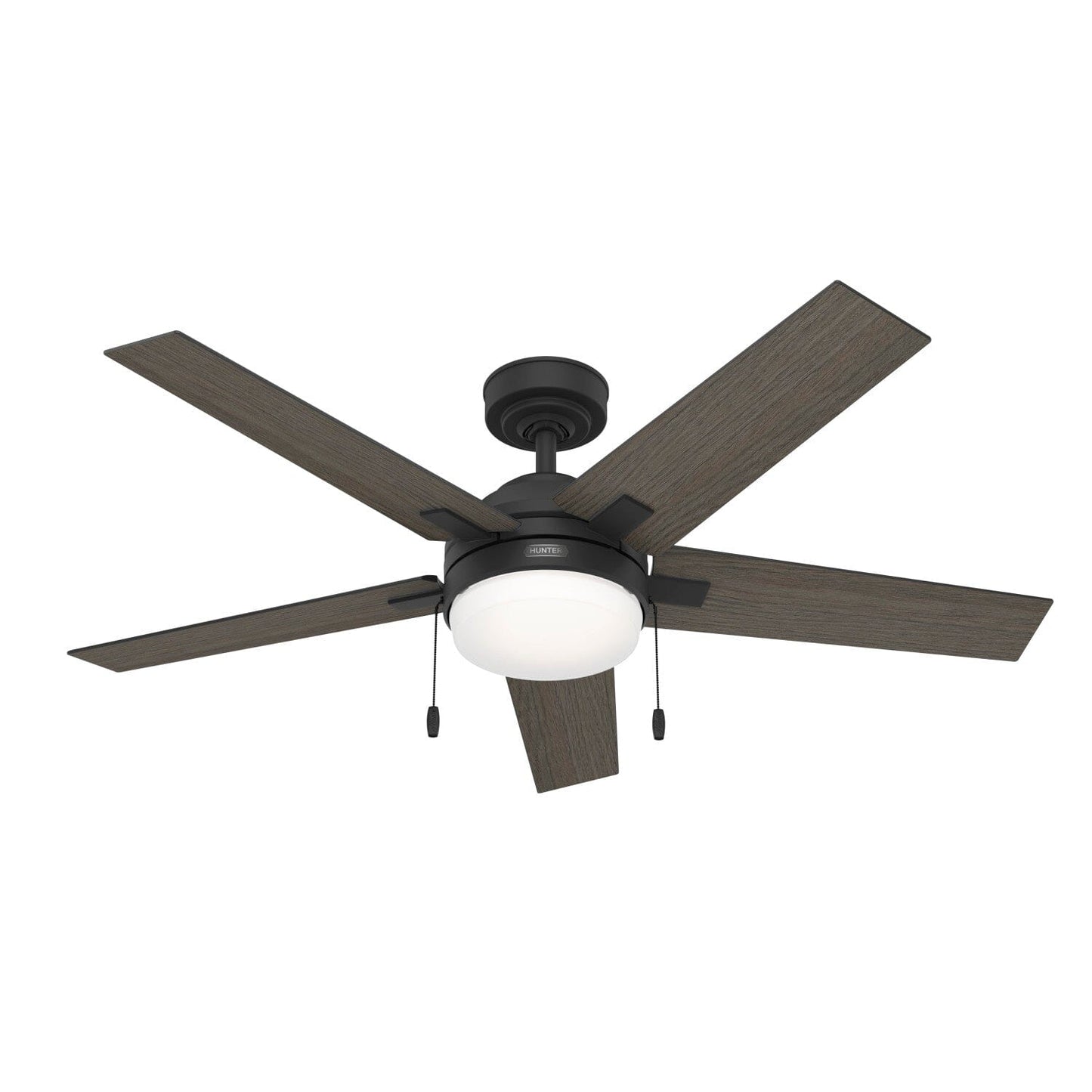 Bartlett with LED Light 52 inch Ceiling Fans Hunter Matte Black - Greyed Walnut 