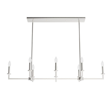 Bearden 8 Light Linear Chandelier Lighting Hunter Brushed Nickel - None 