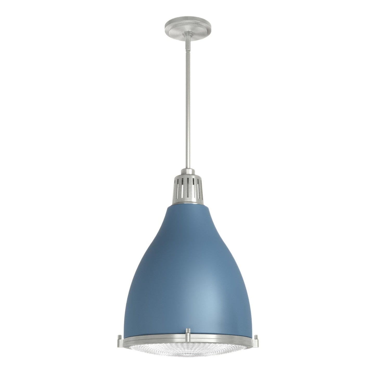 Bluff View 3 Light Pendant 14 inch Lighting Hunter Indigo Blue - Brushed Nickel 