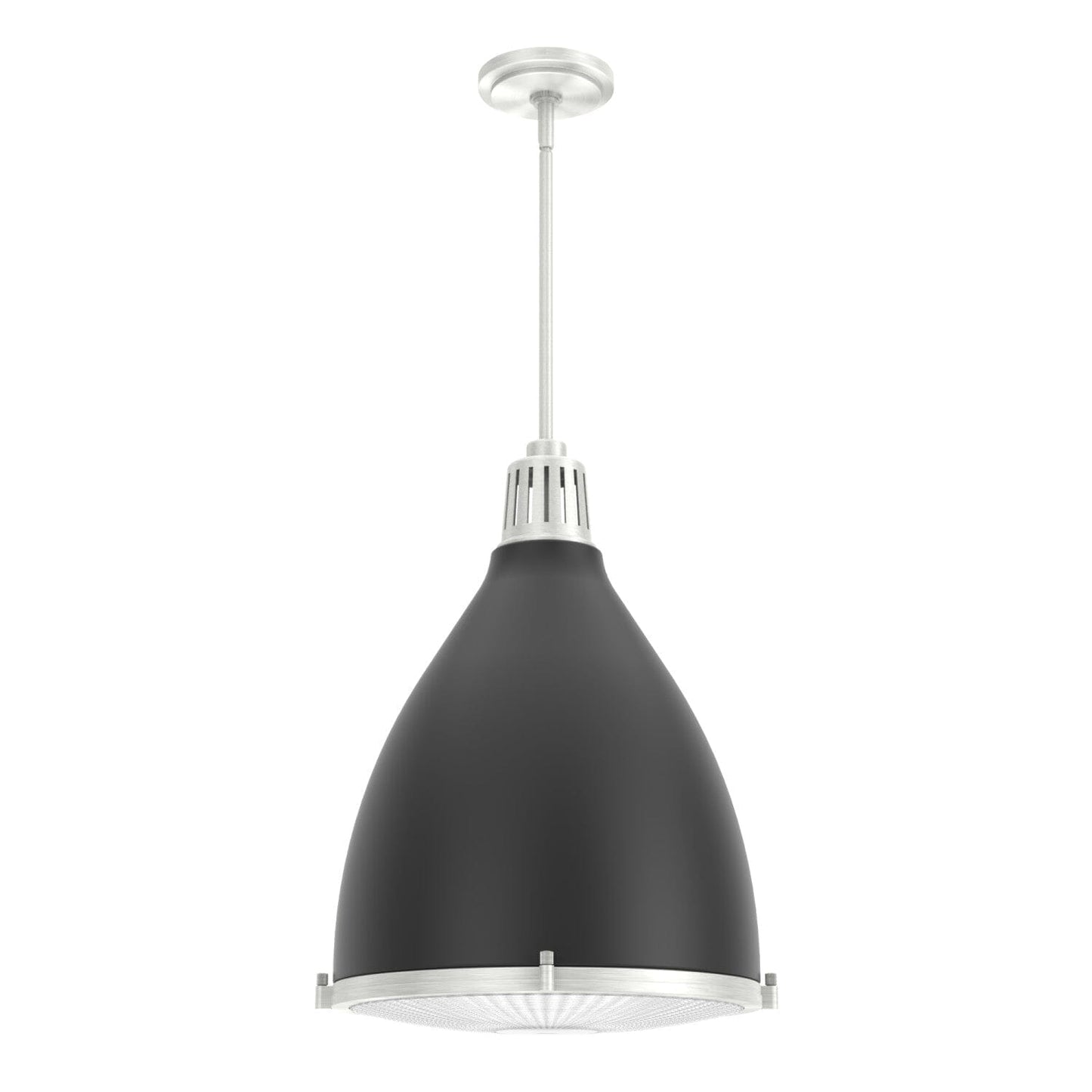 Bluff View 3 Light Pendant 16 inch Lighting Hunter Matte Black - Brushed Nickel 