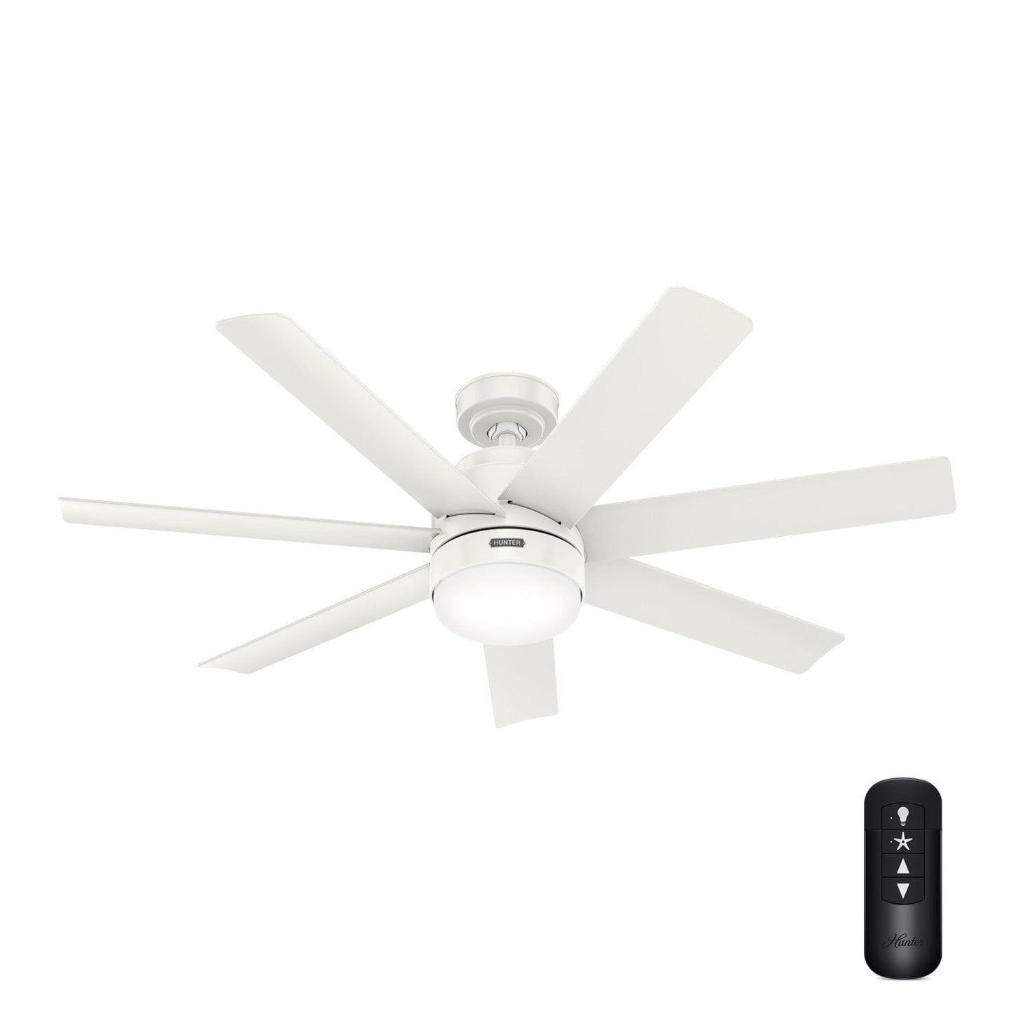 Brazos Outdoor ENERGY STAR with LED Light 52 inch Ceiling Fans Hunter Fresh White - Fresh White 