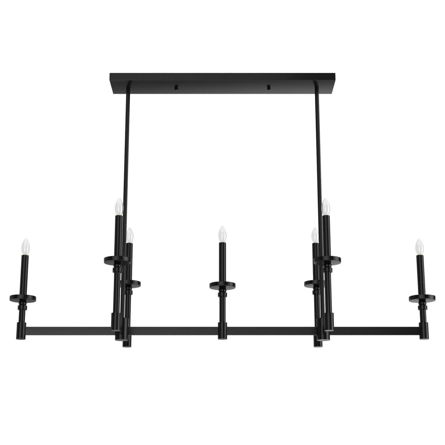 Briargrove 7 Light Linear Chandelier Lighting Hunter Matte Black - None 