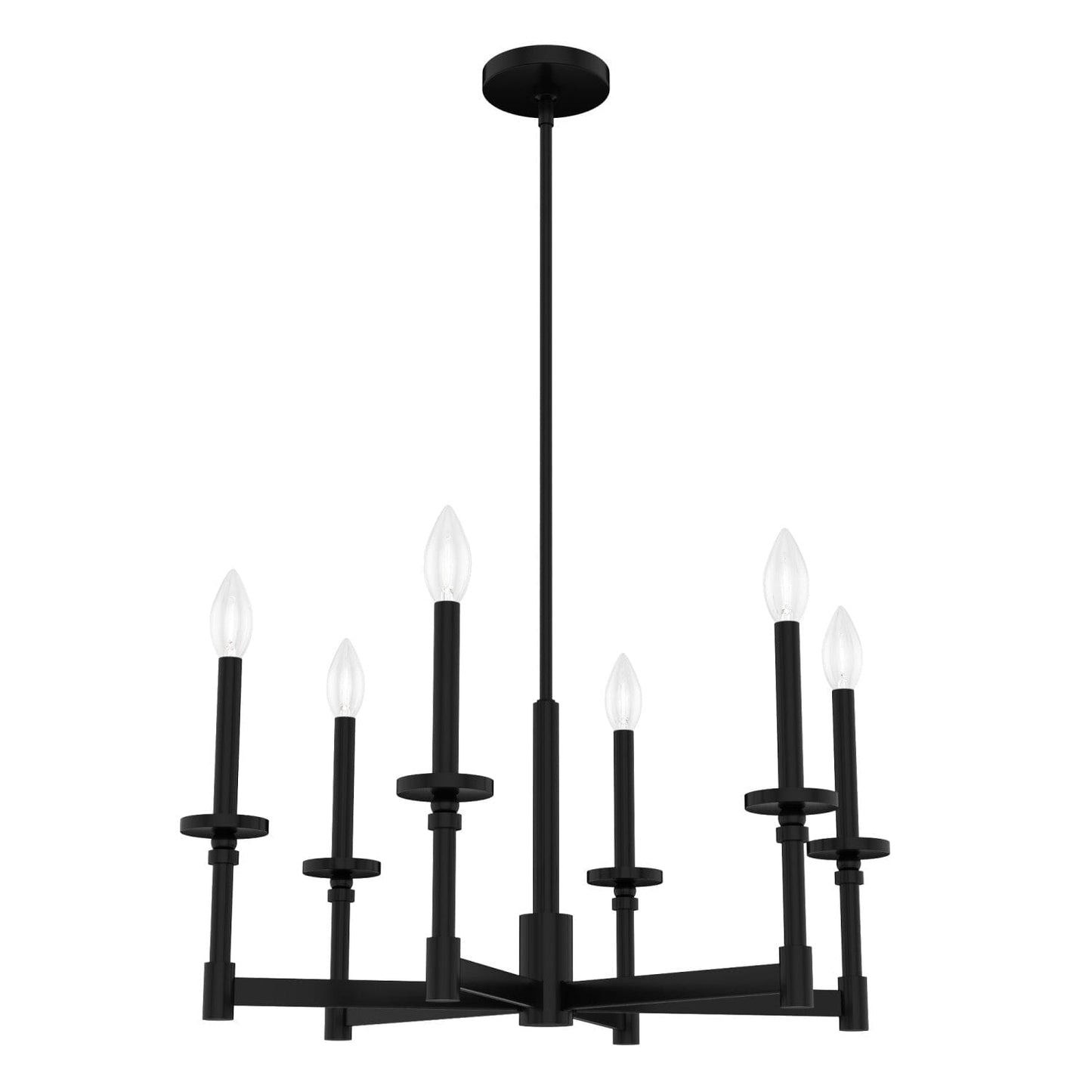 Briargrove Single Tier Chandelier Lighting Hunter Matte Black - None 