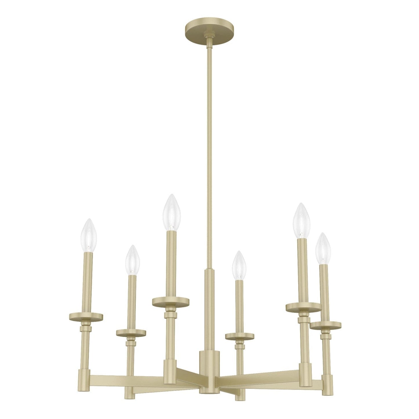 Briargrove Single Tier Chandelier Lighting Hunter Modern Brass - None 