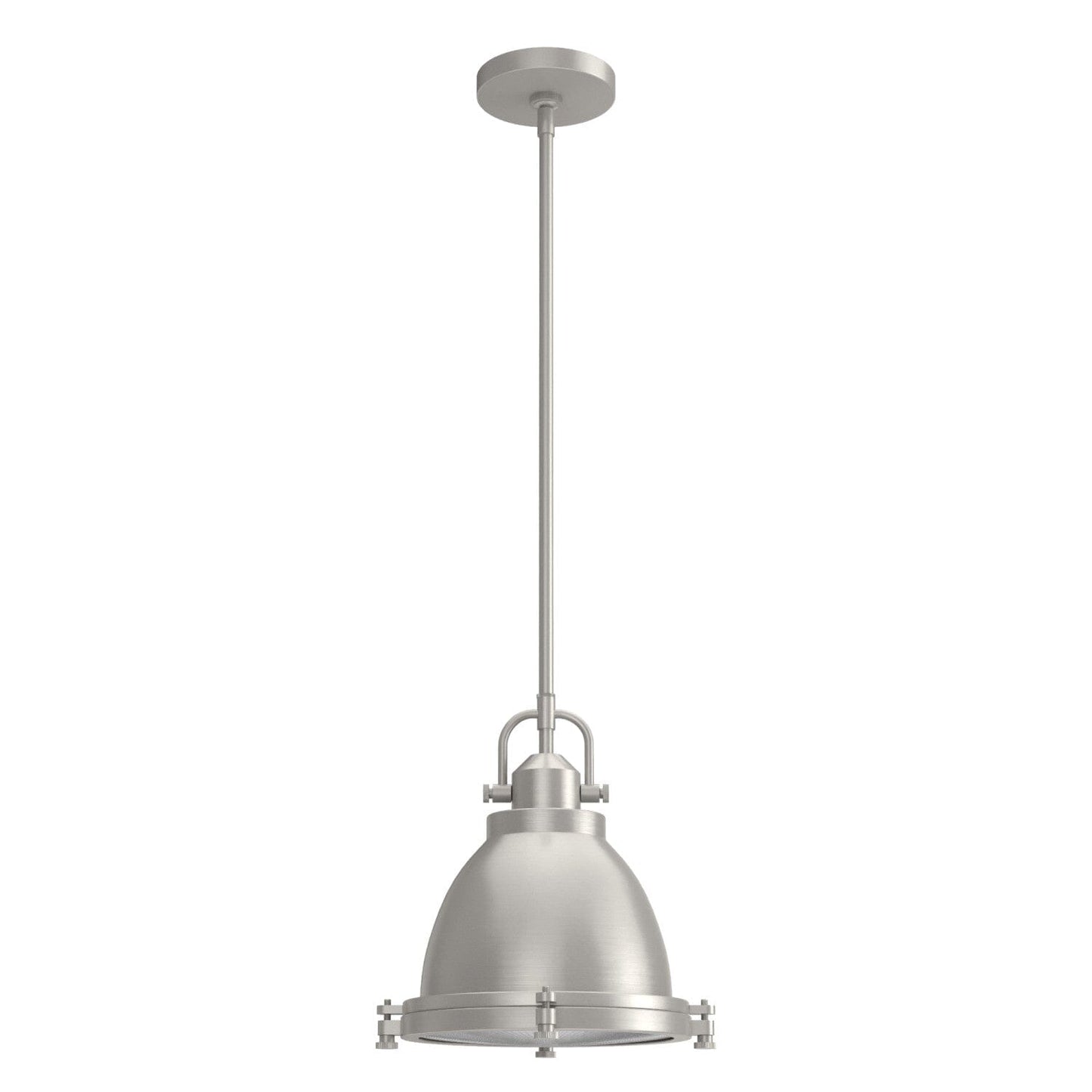 Bridgemoor 1 Light Pendant Lighting Hunter Brushed Nickel - Clear Holophane 