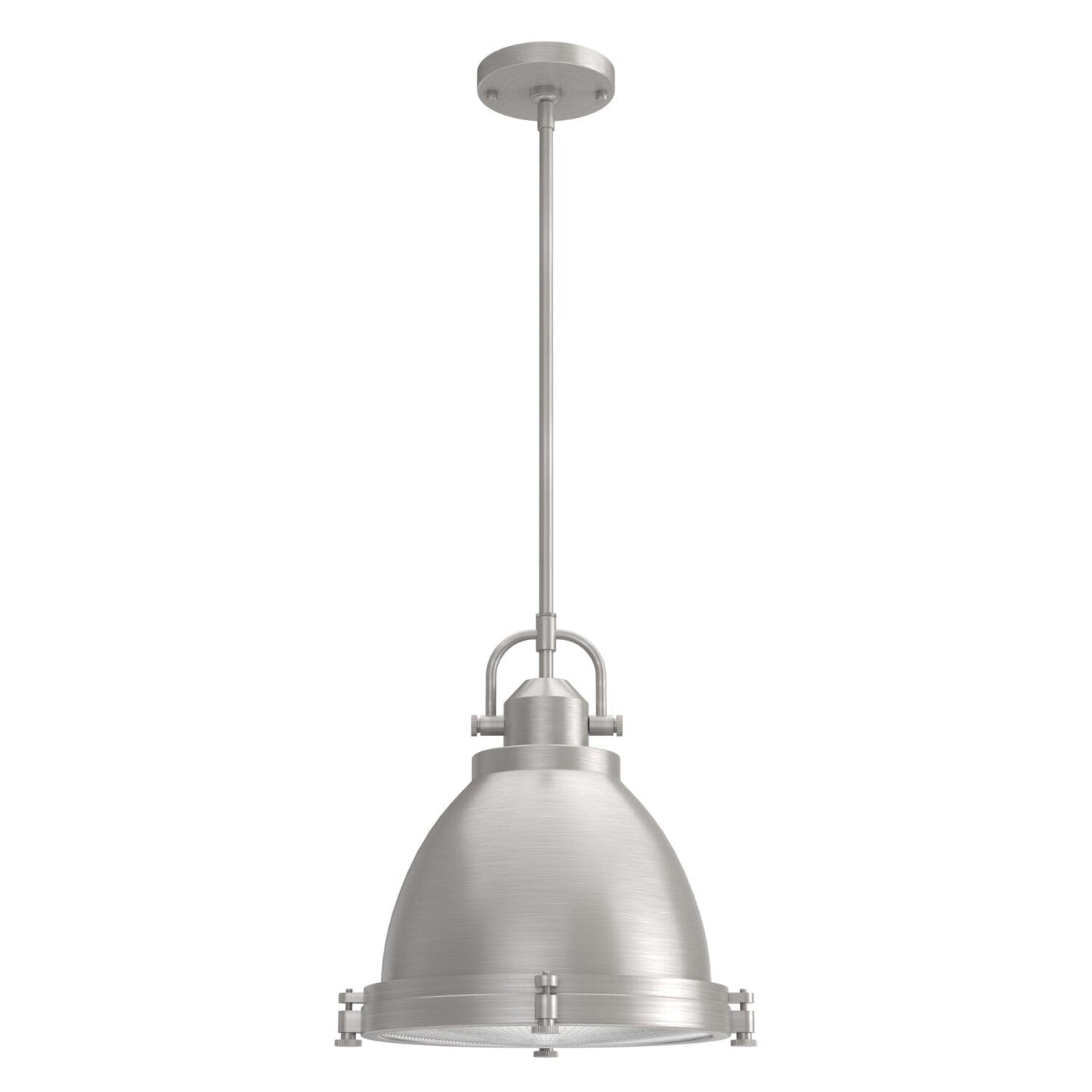 Bridgemoor 2 Light Pendant Lighting Hunter Brushed Nickel - Clear Holophane 