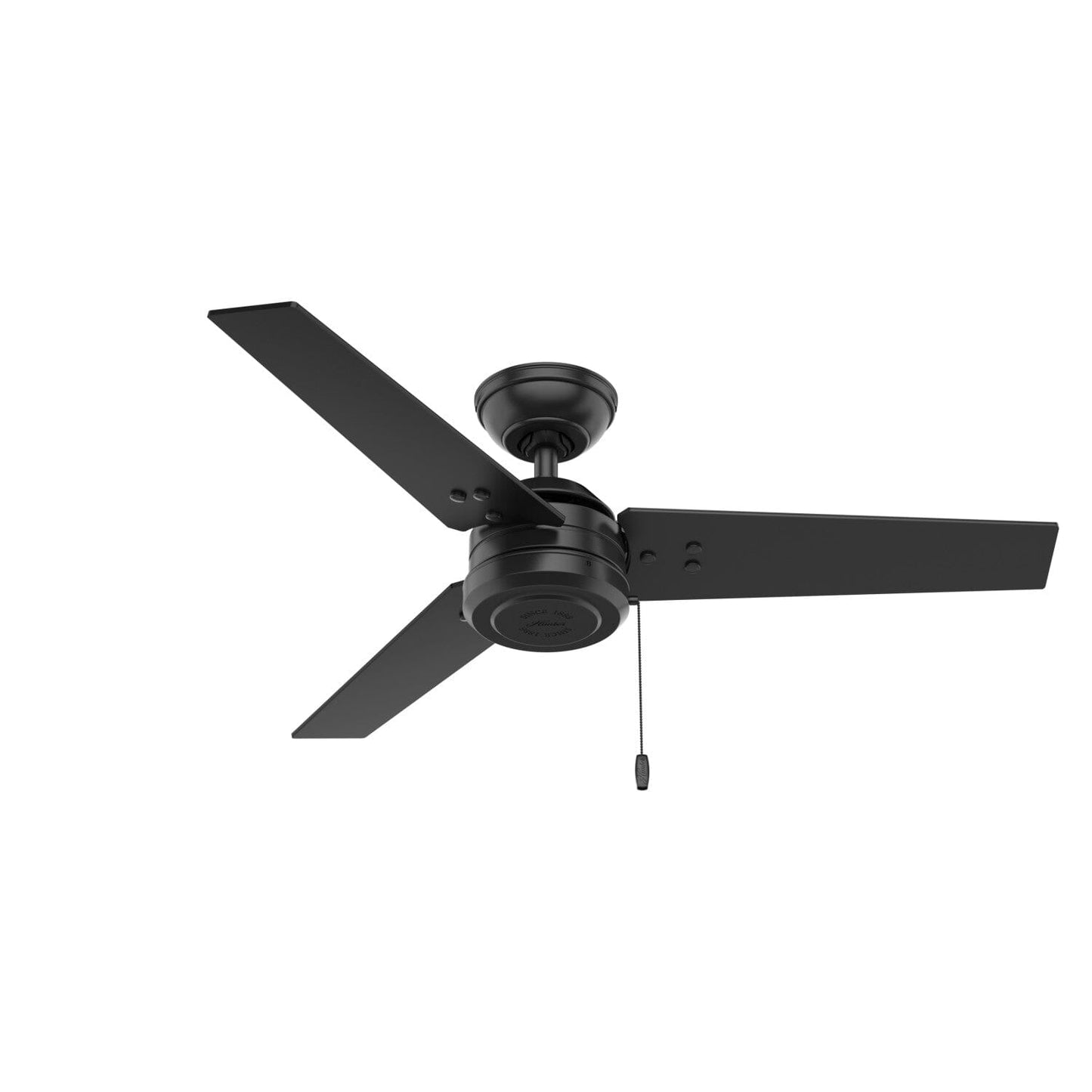 Cassius Outdoor 44 inch Ceiling Fans Hunter Matte Black - Walnut Stripe 