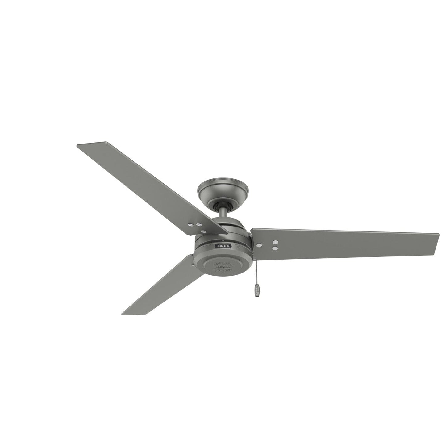 Cassius Outdoor 52 inch Ceiling Fans Hunter Matte Silver - Matte Silver 