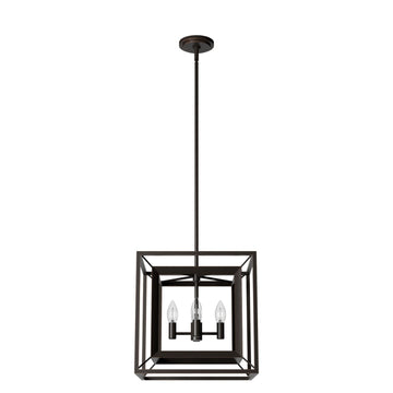 Doherty 4 Light Chandelier 15 inch Lighting Hunter Onyx Bengal - None 