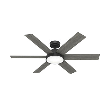 Donatella with LED Light 52inch Ceiling Fans Hunter Matte Black - Dark Gray Oak 