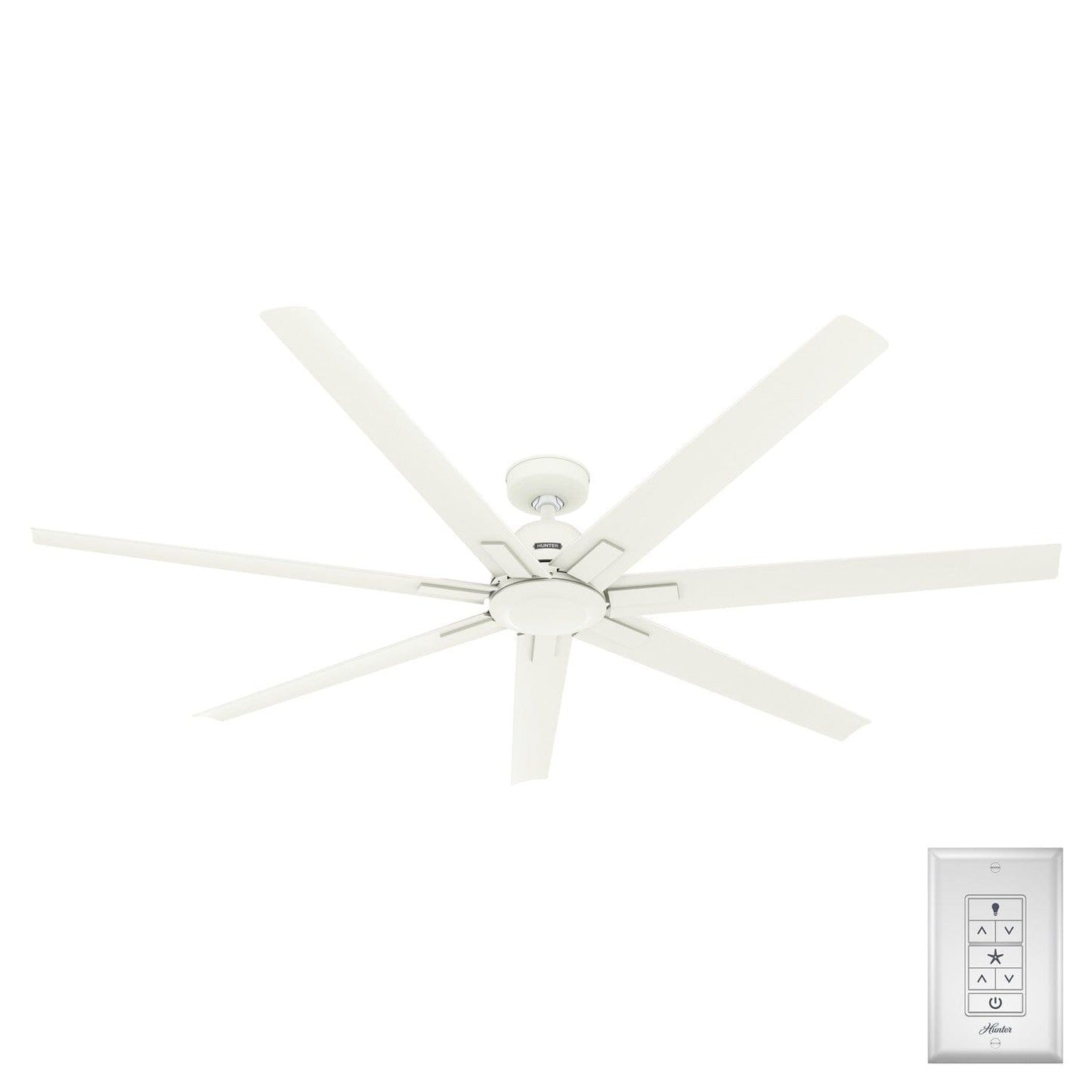 Downtown Outdoor ENERGY STAR 72 inch Ceiling Fans Hunter Matte White - Matte White 