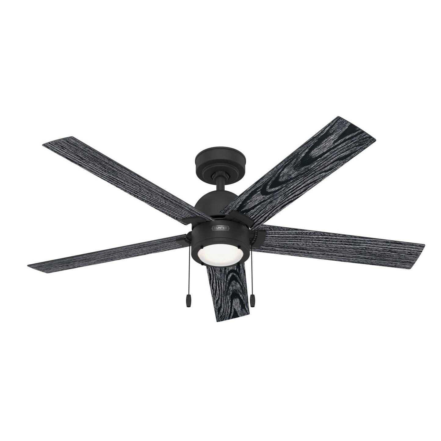 Erling with LED Light 52 inch Ceiling Fans Hunter Matte Black - Salted Black 