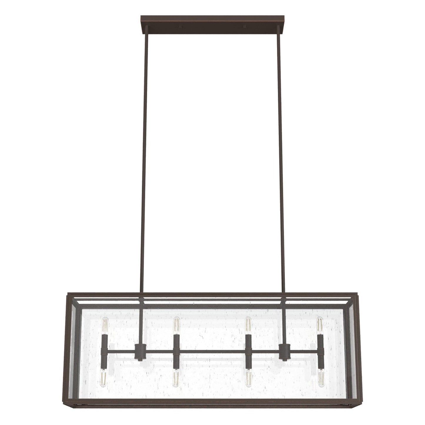 Felippe 8 Light Linear Chandelier Lighting Hunter Onyx Bengal - Seeded 