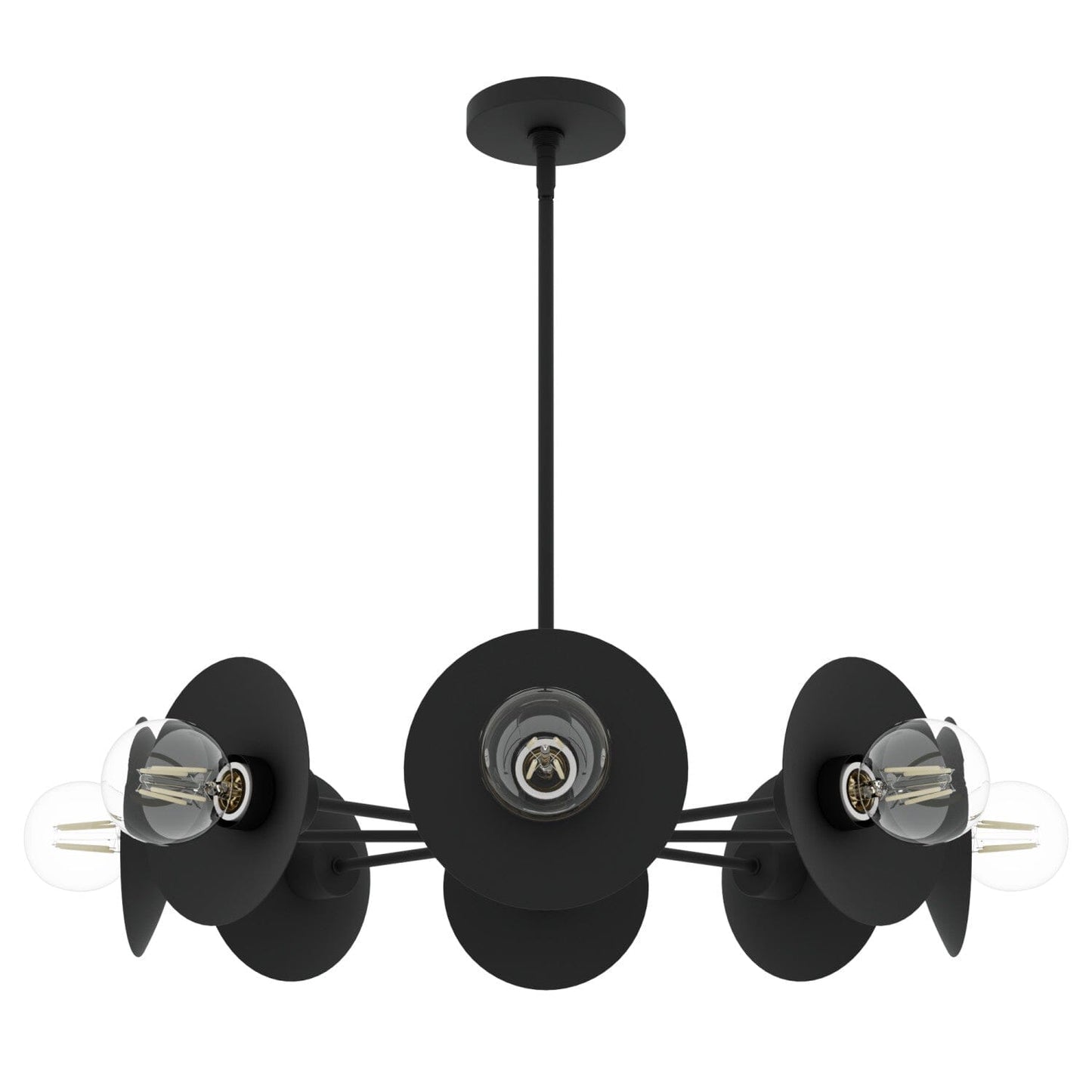 Fernando 8 Light Chandelier Lighting Hunter Matte Black - None 