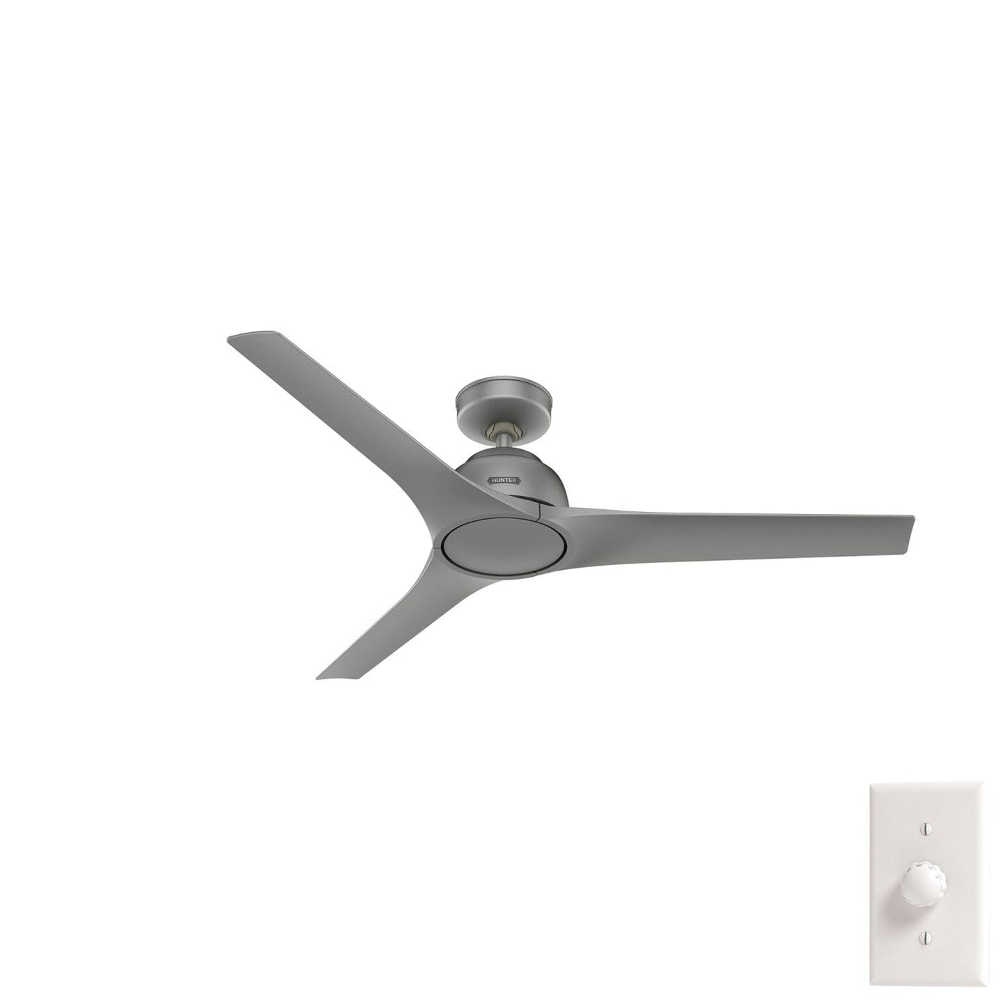 Gallegos Outdoor 52 inch Ceiling Fans Hunter Matte Silver - Matte Silver 