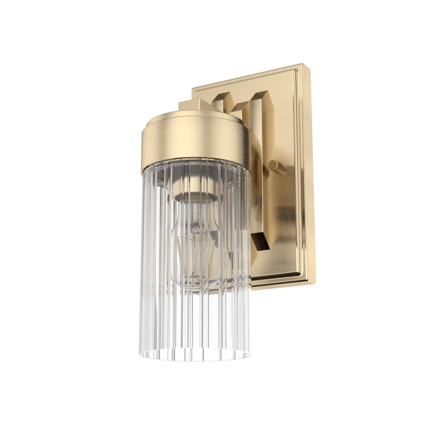 Gatz 1 Light Wall Sconce Lighting Hunter Alturas Gold - Ribbed 