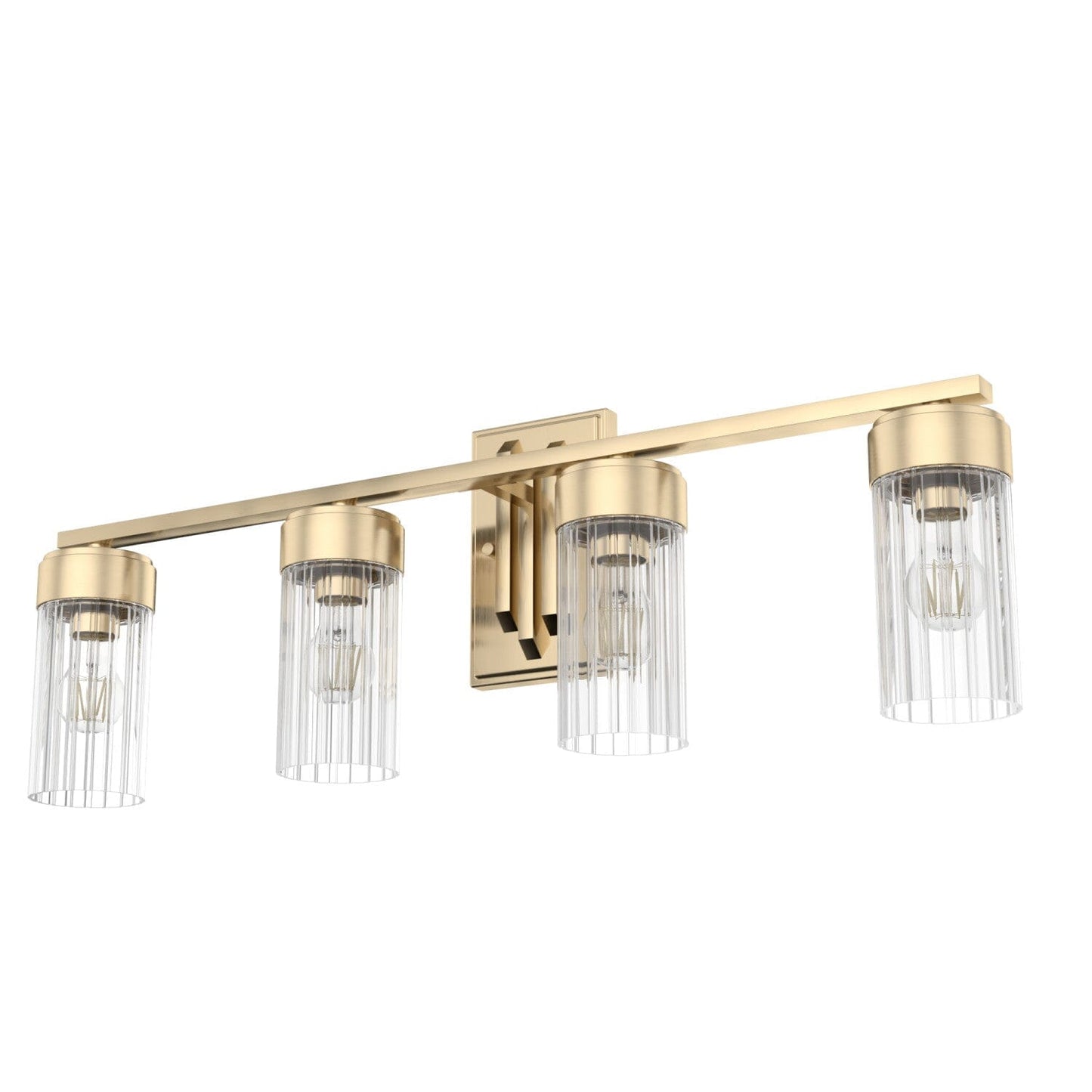 Gatz 4 Light Vanity Lighting Hunter Alturas Gold - Ribbed 