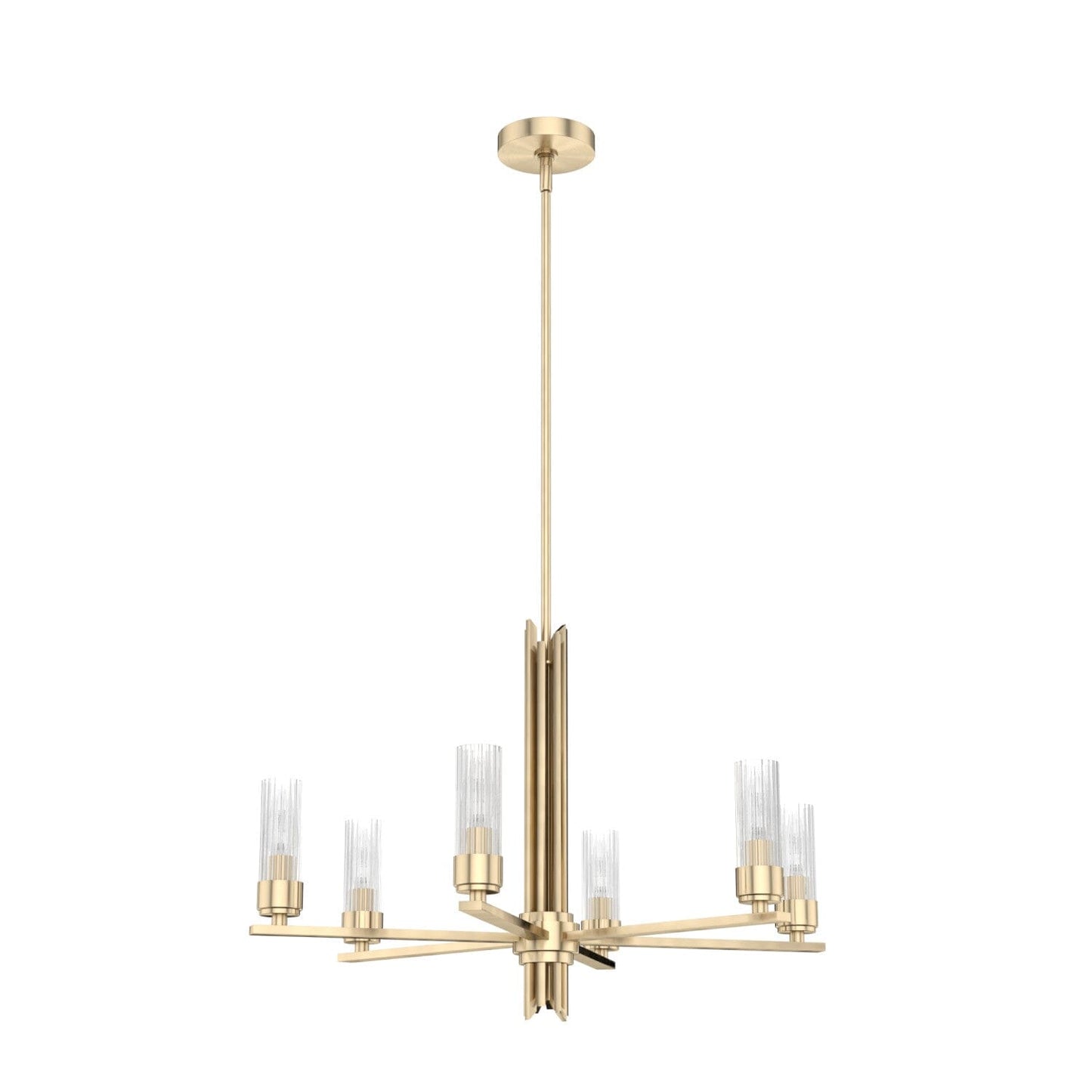 Gatz 6 Light Chandelier Alturas Gold Lighting Hunter Alturas Gold - Ribbed 