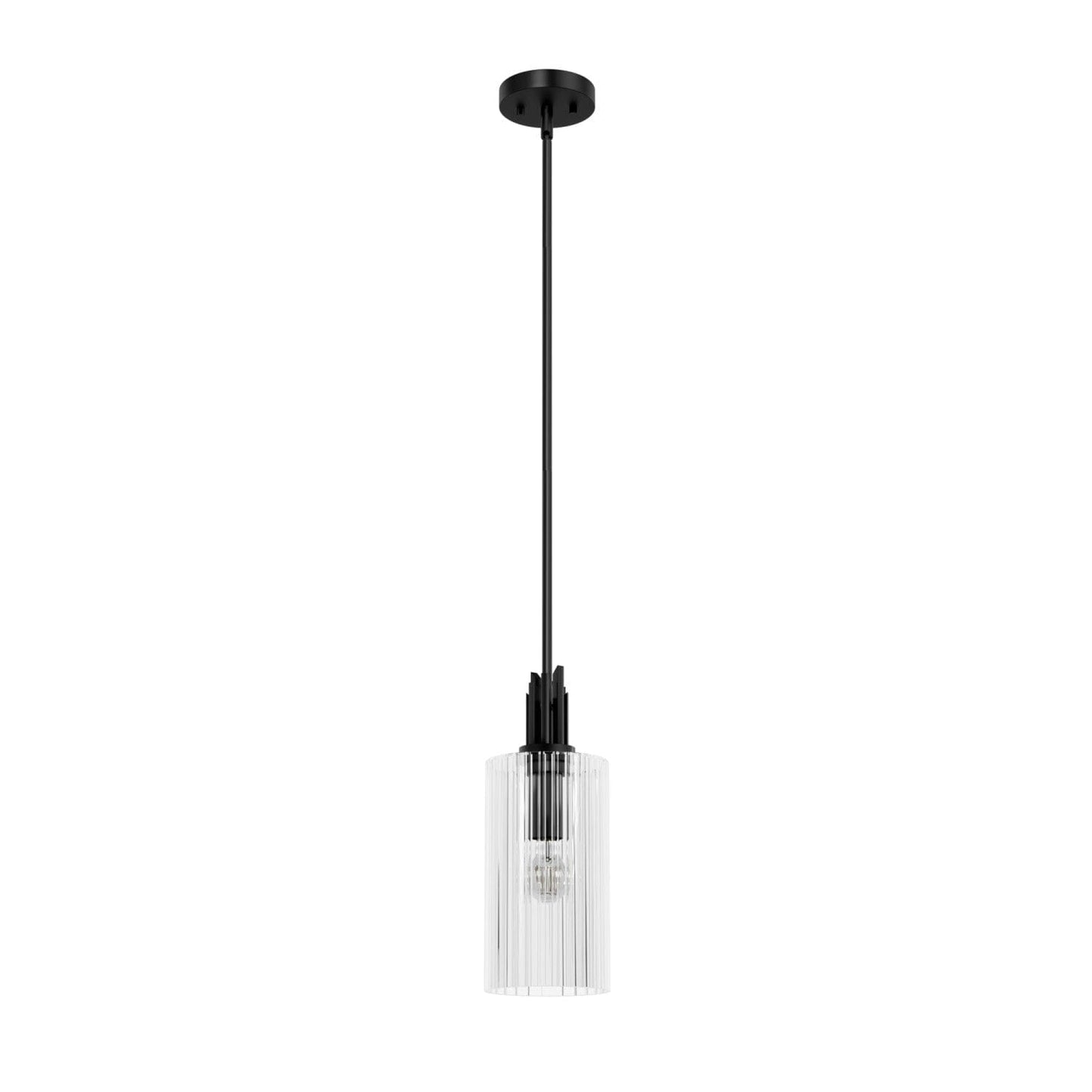 Gatz Mini pendant Lighting Hunter Matte Black - Clear Fluted 