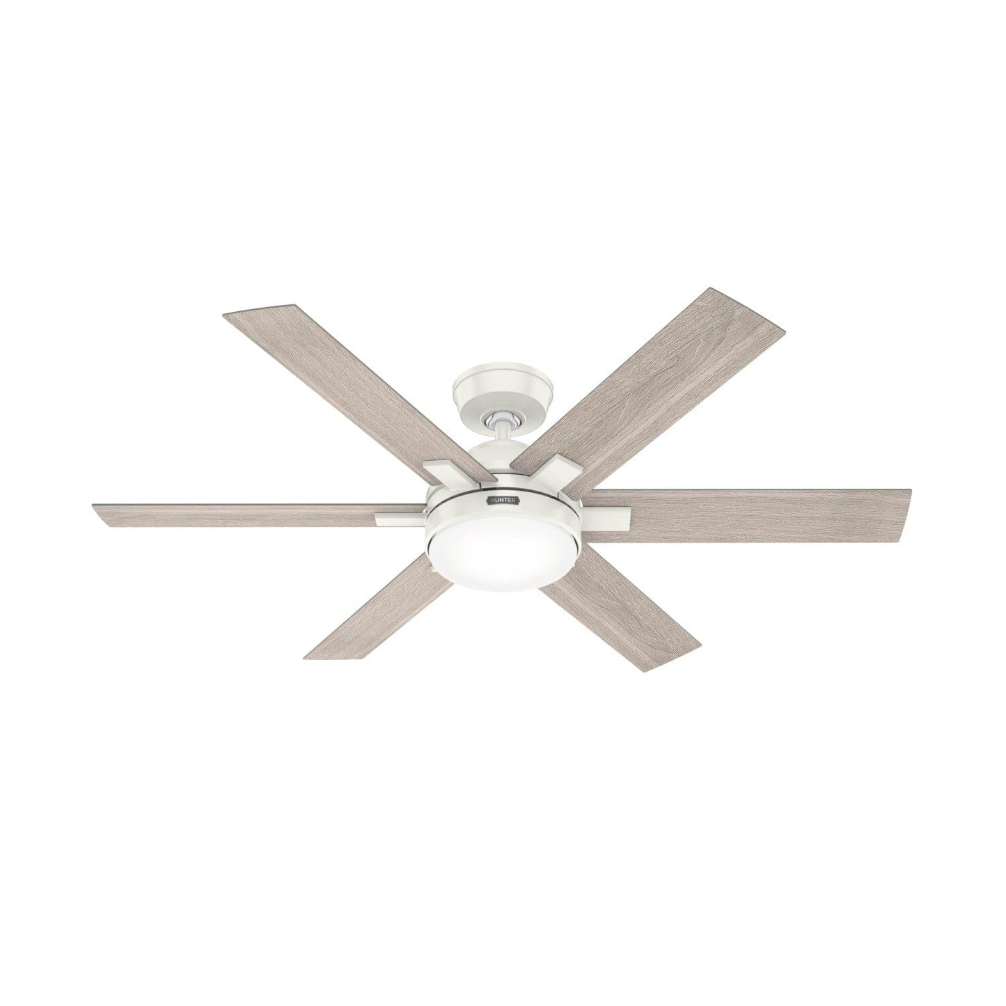 Georgetown with LED Light 52 inch Ceiling Fans Hunter Fresh White - Light Gray Oak 