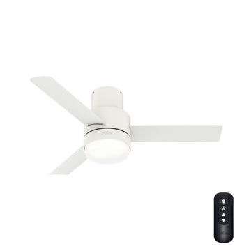 Gilmour Indoor/Outdoor with LED Light 44 inch Ceiling Fans Hunter Matte White - Matte White 