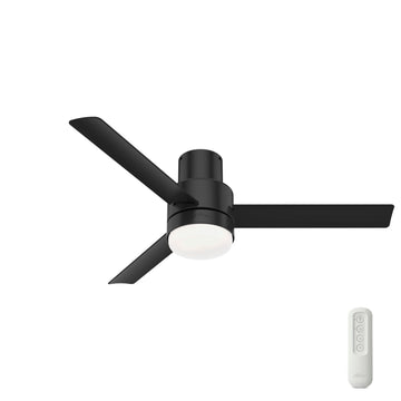 Gilmour Outdoor with LED Light 52 inch Ceiling Fans Hunter Matte Black - Matte Black 