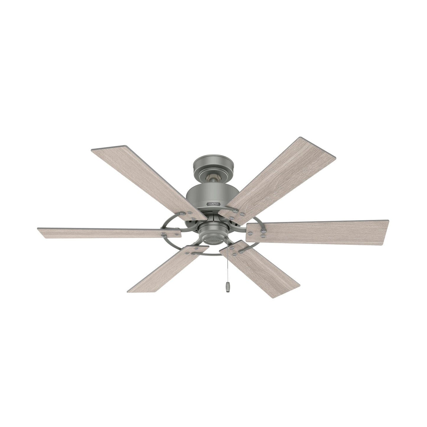 Gilrock No Light 52 inch Ceiling Fans Hunter Matte Silver - Light Gray Oak 