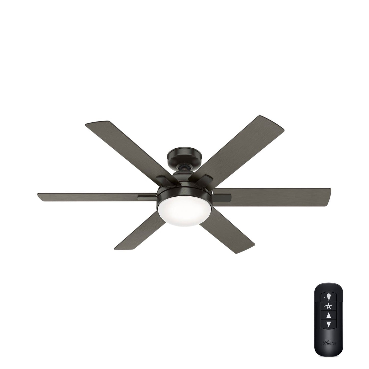 Hardaway with LED Light 52 inch Ceiling Fans Hunter Noble Bronze - Brushed Slate 