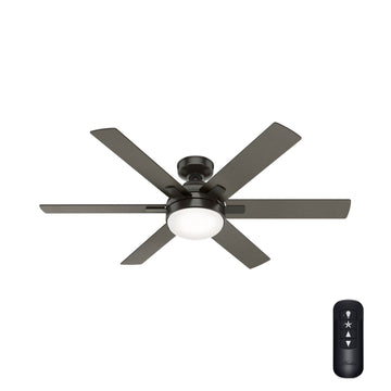 Hardaway with LED Light 52 inch Ceiling Fans Hunter Noble Bronze - Brushed Slate 