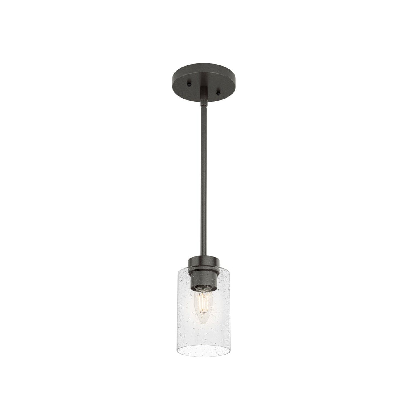 Hartland 1 Light Mini Pendant Lighting Hunter Noble Bronze - Seeded 