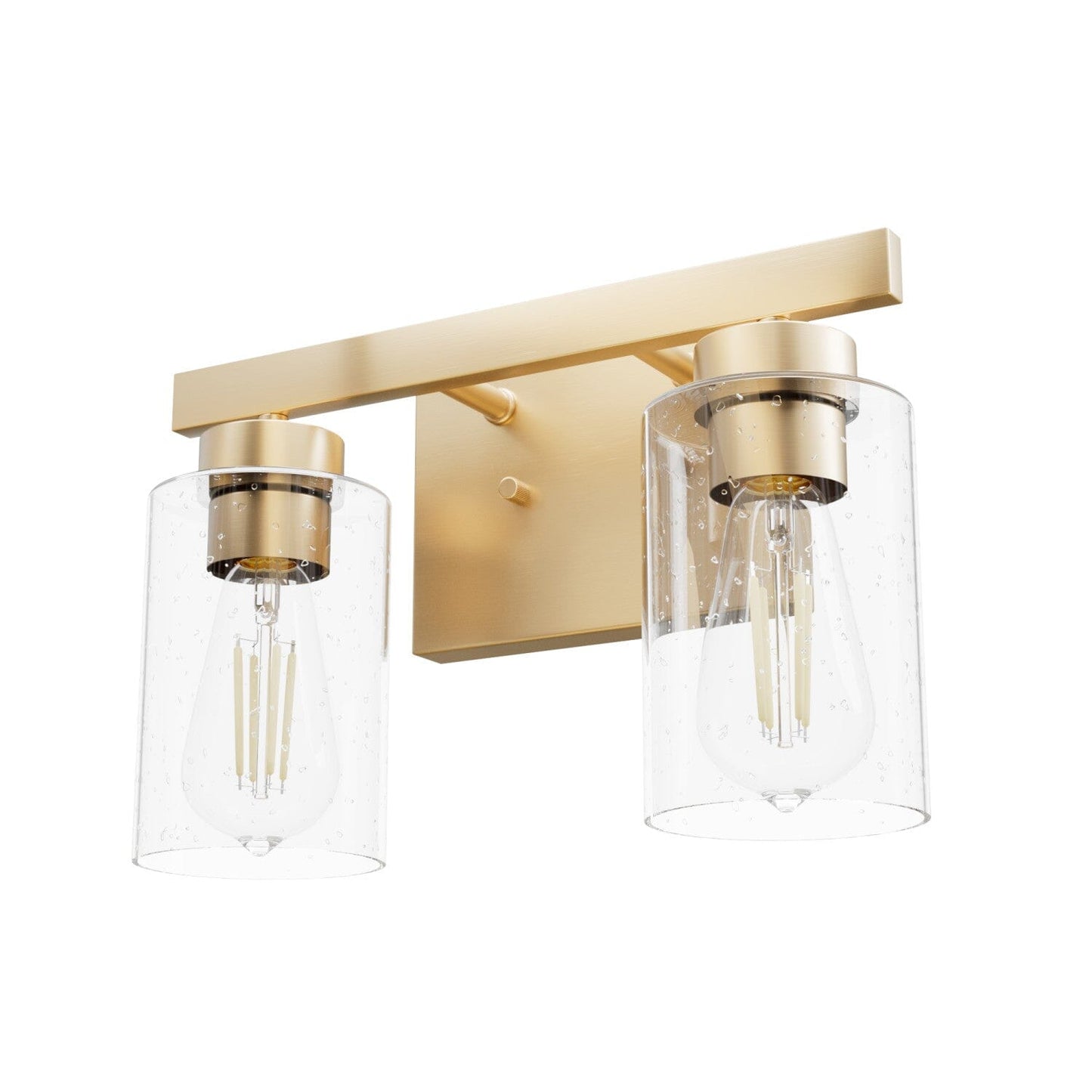 Hartland 2 Light Vanity Lighting Hunter Alturas Gold - Seeded 