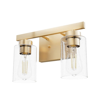 Hartland 2 Light Vanity Lighting Hunter Alturas Gold - Seeded 