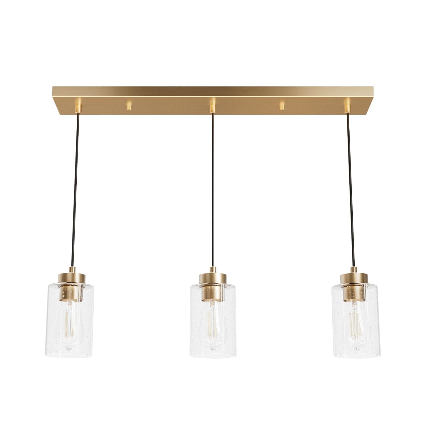 Hartland 3 Light Linear Cluster Lighting Hunter Alturas Gold - Seeded 