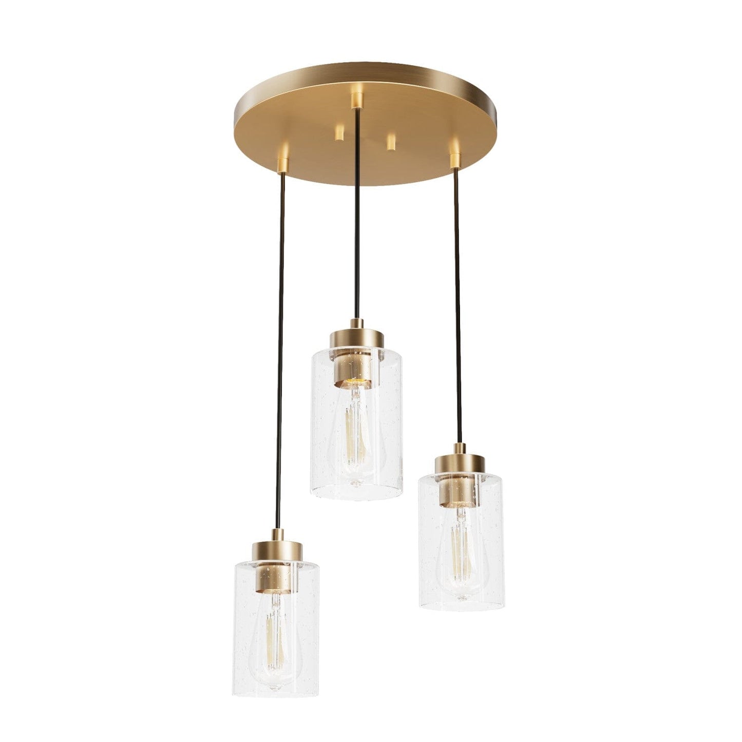 Hartland 3 Light Round Cluster Lighting Hunter Alturas Gold - Seeded 