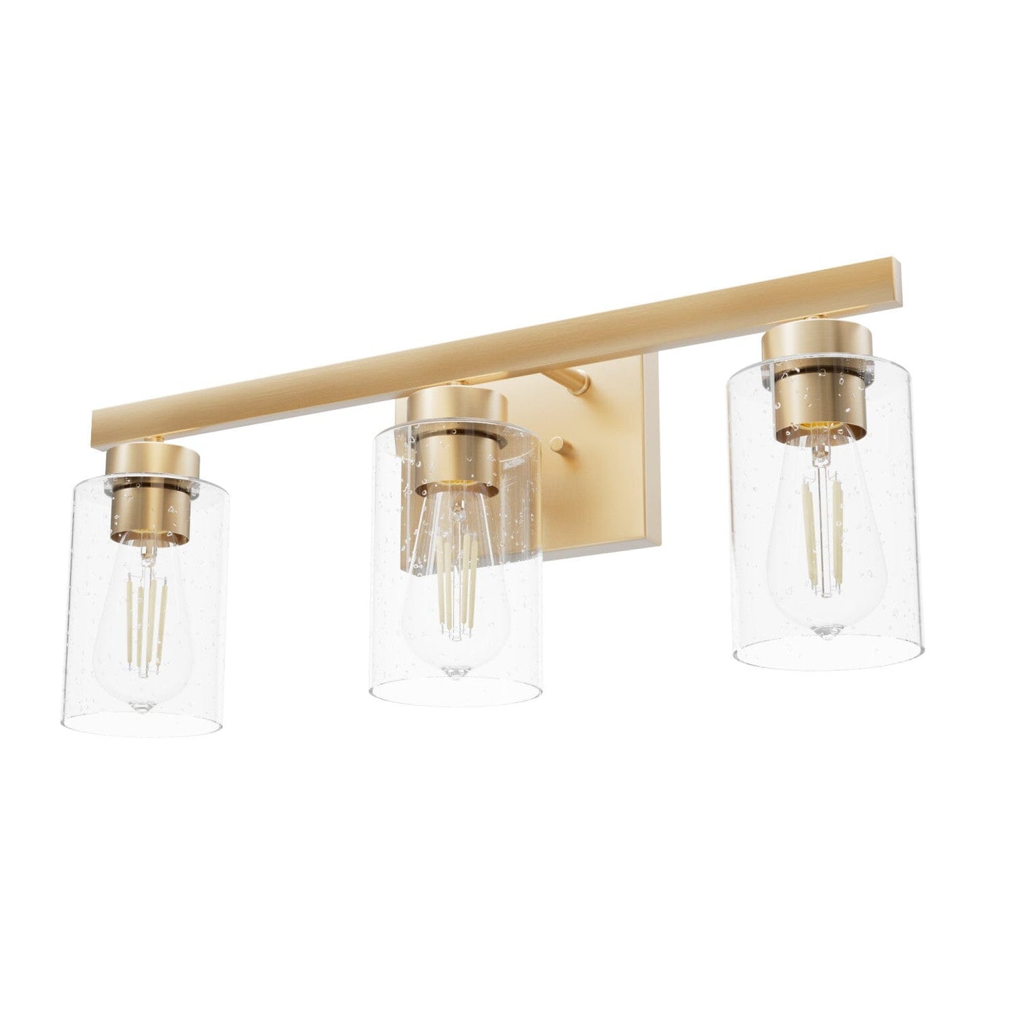 Hartland 3 Light Vanity Lighting Hunter Alturas Gold - Seeded 