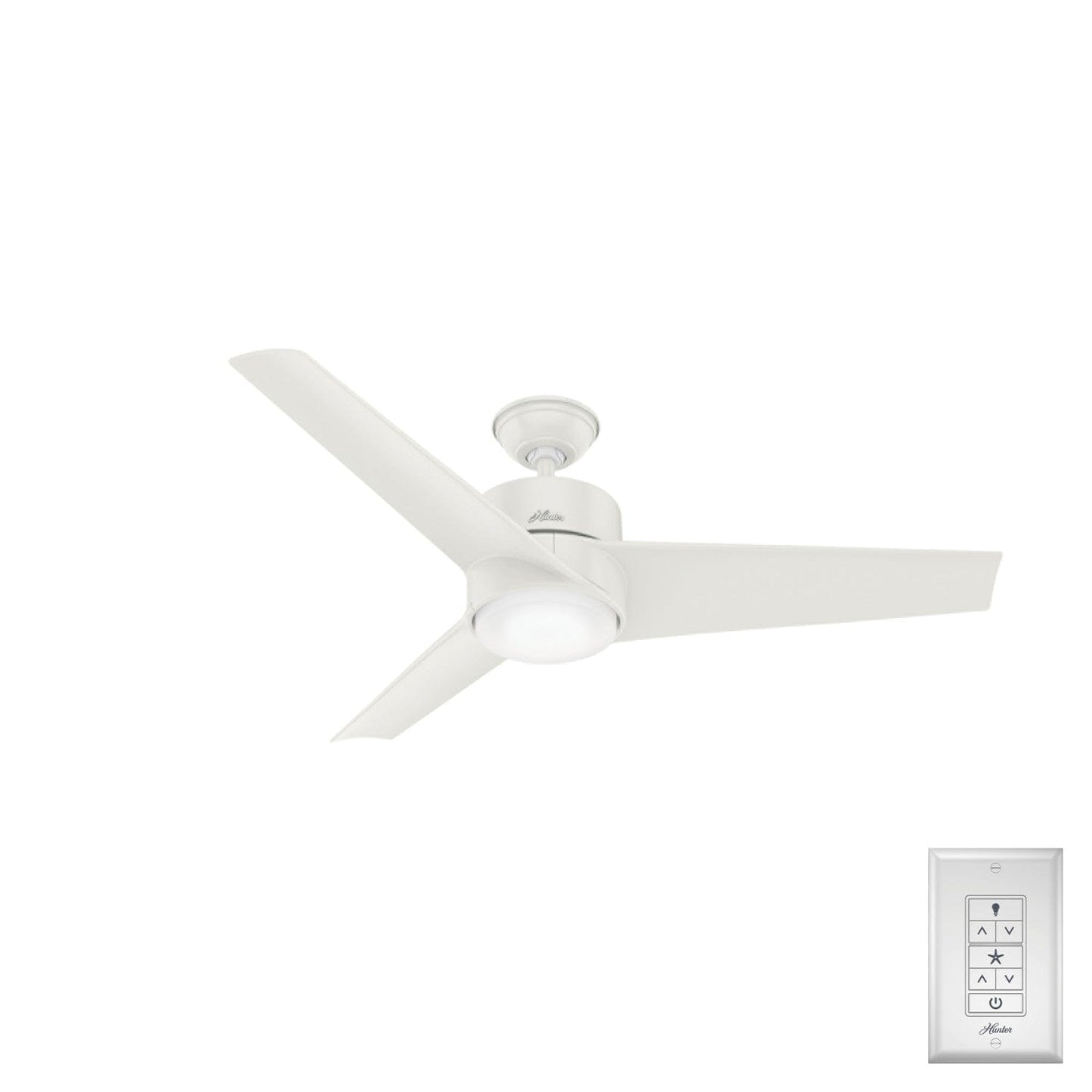 Havoc with LED Light 54 Inch Ceiling Fans Hunter Fresh White - Fresh White 