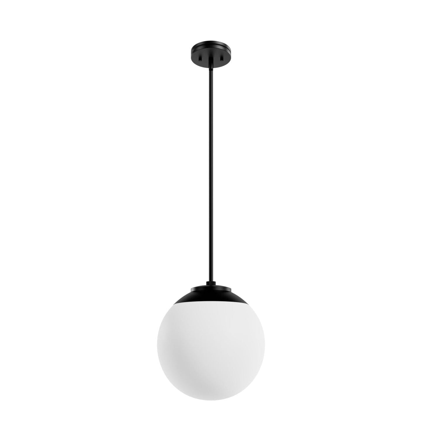 Hepburn 12 Inch Diameter Pendant Lighting Hunter Matte Black - Cased White 