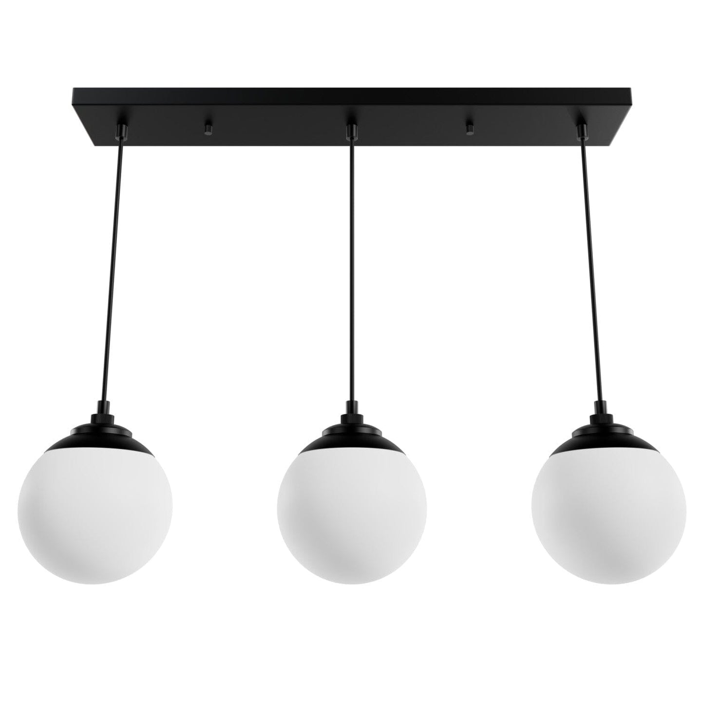 Hepburn 3 Light Linear Cluster Lighting Hunter Matte Black - Cased White 