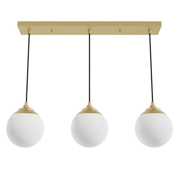 Hepburn 3 Light Linear Cluster Lighting Hunter Modern Brass - Cased White 